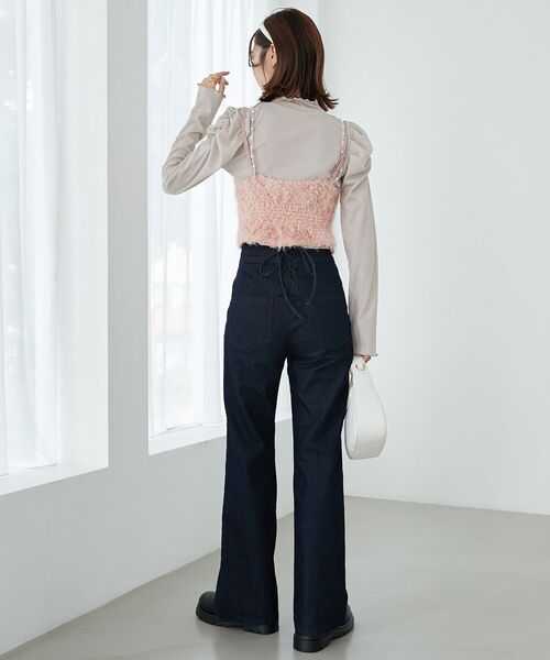 MAJESTIC LEGON(マジェスティックレゴン)の「Ladyライクパワショルトップス(Tシャツ/カットソー・レディース・ブラック/オフホワイト/ピンク・MEDIUM)」の13枚目の写真