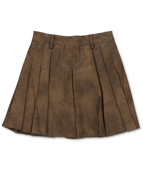 SPINNS(スピンズ)の「【S.Mサイズ展開】ウォッシュ加工プリーツミニスカート/スカパン(スカート・レディース・ブラウン/ブラック/グレー・M/S)」の19枚目の写真