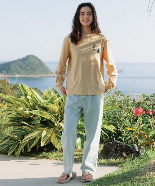 OFFSHORE（オフショア）の「BANZAI FUJI L/S TEE/バンザイフジ ロングスリーブティ（Tシャツ/カットソー・メンズ・ホワイト/ベージュ・XL/L/M/S）」の5枚目の写真