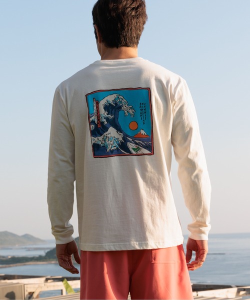 OFFSHORE（オフショア）の「BANZAI FUJI L/S TEE/バンザイフジ ロングスリーブティ（Tシャツ/カットソー・メンズ・ホワイト/ベージュ・XL/L/M/S）」の7枚目の写真