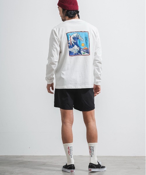 OFFSHORE（オフショア）の「BANZAI FUJI L/S TEE/バンザイフジ ロングスリーブティ（Tシャツ/カットソー・メンズ・ホワイト/ベージュ・XL/L/M/S）」の17枚目の写真