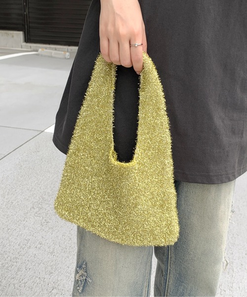 SHEPP(シープ)の「ラメ シャギーニット メタリック ハンドバッグ(ハンドバッグ・レディース・シルバー/ゴールド/その他1/ブラック/ピンク・FREE)」の16枚目の写真