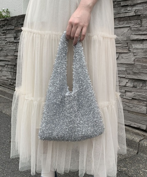 SHEPP(シープ)の「ラメ シャギーニット メタリック ハンドバッグ(ハンドバッグ・レディース・シルバー/ゴールド/その他1/ブラック/ピンク・FREE)」の20枚目の写真