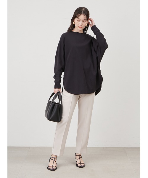 Mila Owen(ミラオーウェン)の「センタープレス後ゴムテーパードパンツ【手洗い可能】(スラックス・レディース・ピンク/アイボリー/ブラック/ブルー・2/0/1/00)」の8枚目の写真