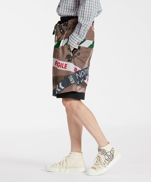 Vivienne Westwood(2)ショートパンツ/裾フレア/ウエストゴム UTILITY ショートパンツ(ブラック)（メンズ）（2612751016