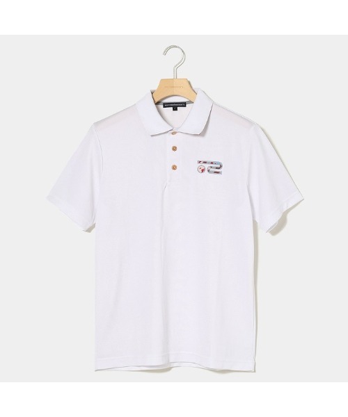 ROSASEN(ロサーセン)の「【Rosasen/GOLF】ハイパークールWニットカノコ半袖ポロ(ポロシャツ・メンズ・オフホワイト/ネイビー・48/50)」の1枚目の写真