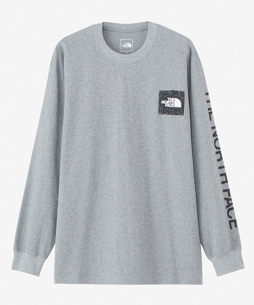 THE NORTH FACE（ザノースフェイス）の「THE NORTH FACE/ザ・ノース・フェイス  L/S Sleeve Graphic Tee レギュラーシルエット ヘビーコットン NT32438（Tシャツ/カットソー・メンズ・ホワイト/コバルトブルー/ブラック/グレー・M/L/XL/2XL）」の13枚目の写真