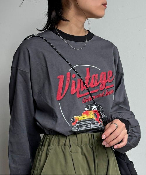 CPCM（シーピーシーエム）の「ヴィンテージライクプリントT（Tシャツ/カットソー・メンズ・チャコールグレー/イエロー/オフホワイト・LARGE/MEDIUM）」の3枚目の写真