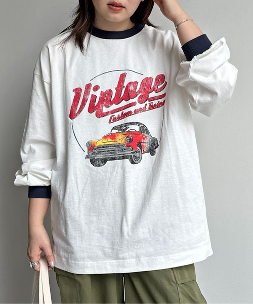 CPCM（シーピーシーエム）の「ヴィンテージライクプリントT（Tシャツ/カットソー・メンズ・チャコールグレー/イエロー/オフホワイト・LARGE/MEDIUM）」の6枚目の写真