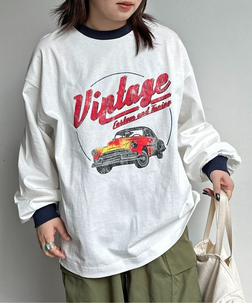 CPCM（シーピーシーエム）の「ヴィンテージライクプリントT（Tシャツ/カットソー・メンズ・チャコールグレー/イエロー/オフホワイト・LARGE/MEDIUM）」の9枚目の写真