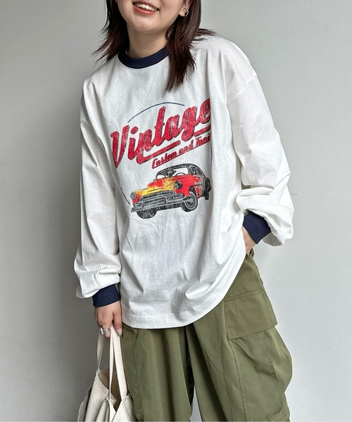 CPCM（シーピーシーエム）の「ヴィンテージライクプリントT（Tシャツ/カットソー・メンズ・チャコールグレー/イエロー/オフホワイト・LARGE/MEDIUM）」の10枚目の写真