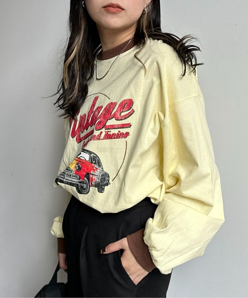 CPCM（シーピーシーエム）の「ヴィンテージライクプリントT（Tシャツ/カットソー・メンズ・チャコールグレー/イエロー/オフホワイト・LARGE/MEDIUM）」の16枚目の写真