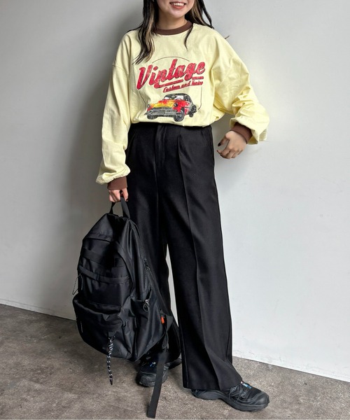 CPCM（シーピーシーエム）の「ヴィンテージライクプリントT（Tシャツ/カットソー・メンズ・チャコールグレー/イエロー/オフホワイト・LARGE/MEDIUM）」の4枚目の写真