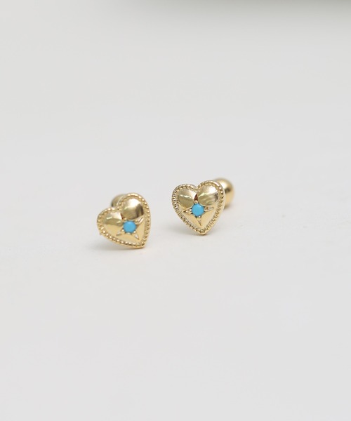 Peony(ピオニー)の「【Peony/ピオニー】/サージカルステンレス 2種ハートモチーフピアス(ピアス(両耳用)・レディース・ゴールド系2/ゴールド系1/シルバー系2/その他2/その他1/シルバー系1・FREE)」の5枚目の写真