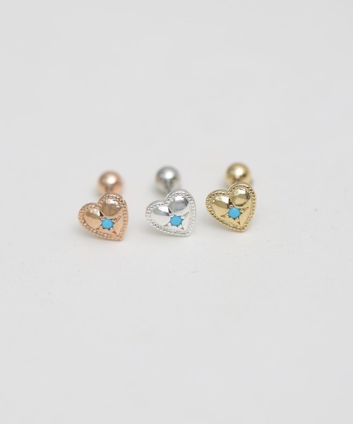 Peony(ピオニー)の「【Peony/ピオニー】/サージカルステンレス 2種ハートモチーフピアス(ピアス(両耳用)・レディース・ゴールド系2/ゴールド系1/シルバー系2/その他2/その他1/シルバー系1・FREE)」の8枚目の写真