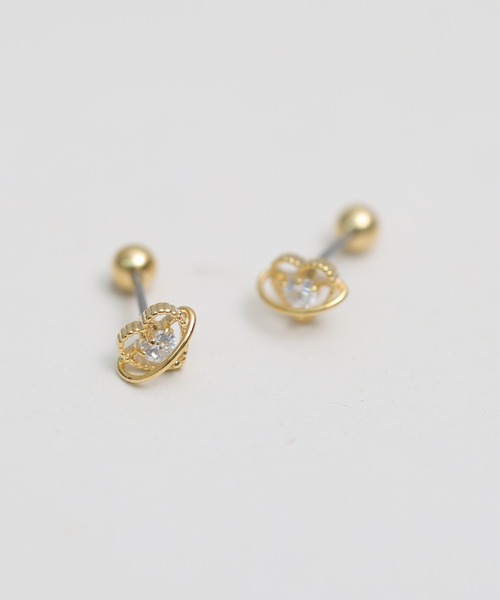 Peony(ピオニー)の「【Peony/ピオニー】/サージカルステンレス 2種ハートモチーフピアス(ピアス(両耳用)・レディース・ゴールド系2/ゴールド系1/シルバー系2/その他2/その他1/シルバー系1・FREE)」の11枚目の写真