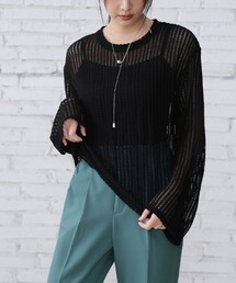 ワイズ 20ss シースルー メッシュ カットソー 黒 サイズ2 シースルー メッシュ」に該当するトップスファッション通販