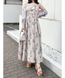 MERCURYDUO | リネンライクバックレースアップキャミワンピース(ワンピース)