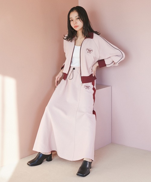 AVANT CONVERSE(アヴァンコンバース)の「【CONVERSE別注】サイドラインピケスカート【セットアップ対応】【洗える】(スカート・レディース・ピンク/ネイビー/オフホワイト・M)」の21枚目の写真