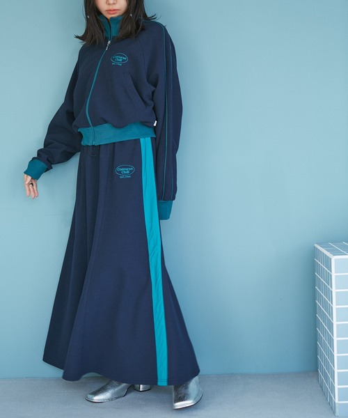 AVANT CONVERSE(アヴァンコンバース)の「【CONVERSE別注】サイドラインピケスカート【セットアップ対応】【洗える】(スカート・レディース・ピンク/ネイビー/オフホワイト・M)」の13枚目の写真