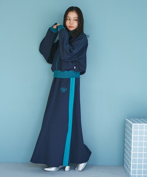 AVANT CONVERSE(アヴァンコンバース)の「【CONVERSE別注】サイドラインピケスカート【セットアップ対応】【洗える】(スカート・レディース・ピンク/ネイビー/オフホワイト・M)」の15枚目の写真