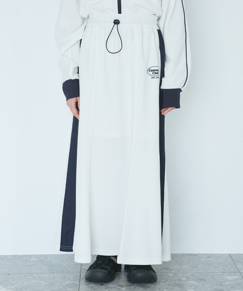 AVANT CONVERSE(アヴァンコンバース)の「【CONVERSE別注】サイドラインピケスカート【セットアップ対応】【洗える】(スカート・レディース・ピンク/ネイビー/オフホワイト・M)」の11枚目の写真