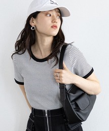 RAGEBLUE | テレコボーダー/コンパクトTシャツ(Tシャツ/カットソー)