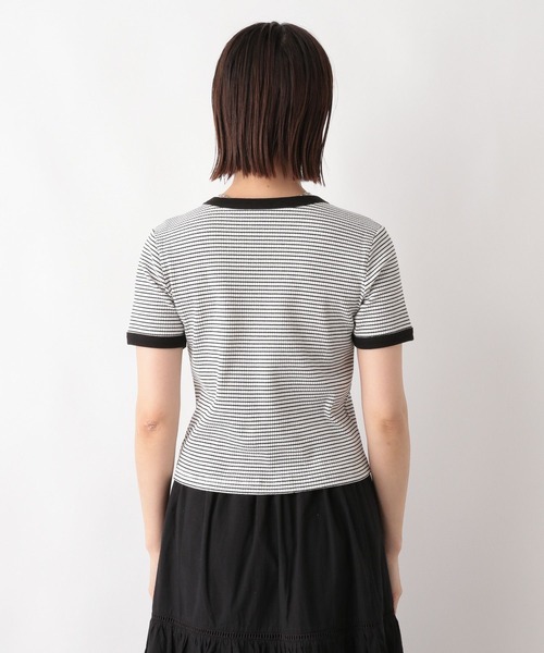 RAGEBLUE(レイジブルー)の「テレコボーダー/コンパクトTシャツ(Tシャツ/カットソー・レディース・ホワイト系/ピンク系・FREE)」の14枚目の写真