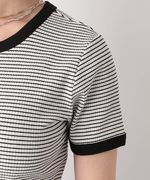 RAGEBLUE(レイジブルー)の「テレコボーダー/コンパクトTシャツ(Tシャツ/カットソー・レディース・ホワイト系/ピンク系・FREE)」の16枚目の写真