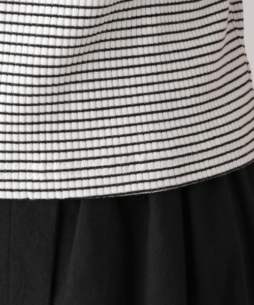 RAGEBLUE(レイジブルー)の「テレコボーダー/コンパクトTシャツ(Tシャツ/カットソー・レディース・ホワイト系/ピンク系・FREE)」の8枚目の写真