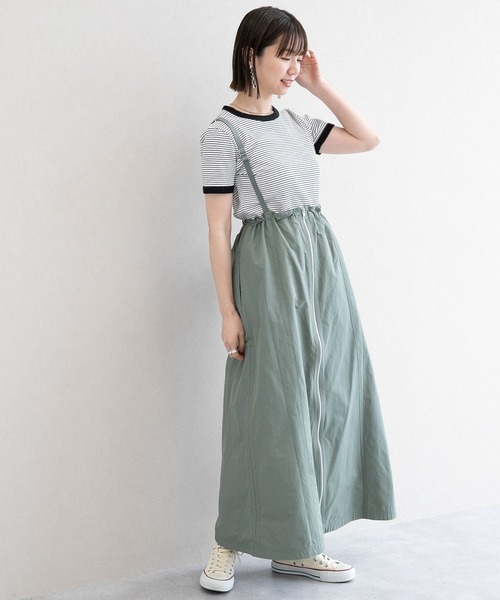 RAGEBLUE(レイジブルー)の「テレコボーダー/コンパクトTシャツ(Tシャツ/カットソー・レディース・ホワイト系/ピンク系・FREE)」の4枚目の写真