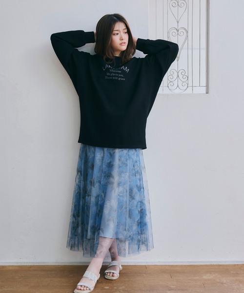 LANTINAM(ランティナム)の「【ZOZO限定】ユニセックス / ワッフルカレッジロンT(Tシャツ/カットソー・レディース・ピンク/ブラック/アイボリー・FREE)」の21枚目の写真
