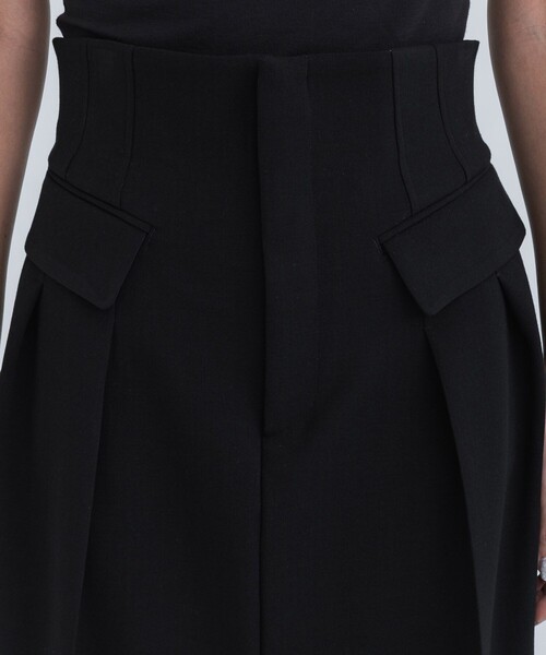 STUDIOUS（ステュディオス）の「【STUDIOUS/ステュディオス】ハイウエストテーラードスカート/着痩せ/脚長/ウエストシェイプ（スカート・レディース・ブラック/グレー・1/2）」の19枚目の写真