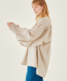 DOU BOCHI Eric Bergere | リネン コード付ギャザーシャツ WOMEN