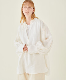 Bshop | DOU BOCHI Eric Bergere | リネン コード付ギャザーシャツ WOMEN(シャツ/ブラウス)