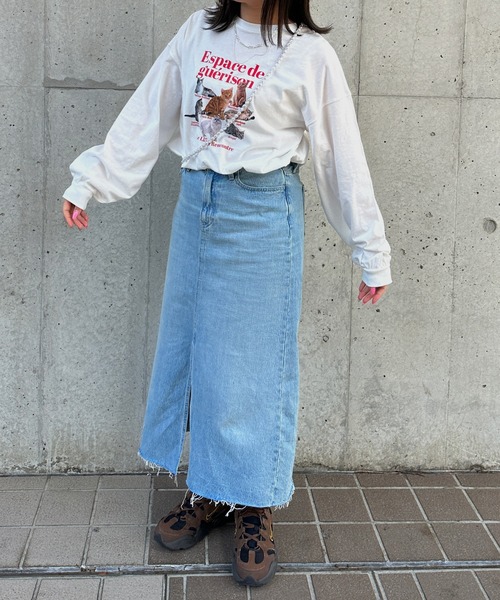 kutir（クティール）の「アソートプリントロンＴ（Tシャツ/カットソー・レディース・その他/チャコールグレー/ホワイト/ホワイト系その他/オートミール/ダークグレー・FREE）」の13枚目の写真