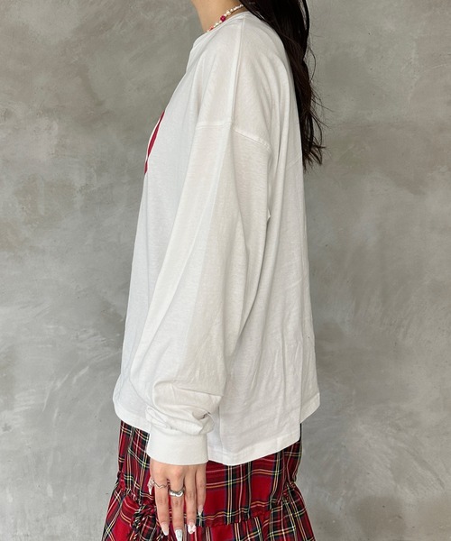 kutir（クティール）の「アソートプリントロンＴ（Tシャツ/カットソー・レディース・その他/チャコールグレー/ホワイト/ホワイト系その他/オートミール/ダークグレー・FREE）」の8枚目の写真