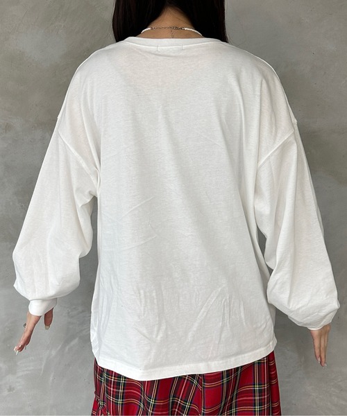 kutir（クティール）の「アソートプリントロンＴ（Tシャツ/カットソー・レディース・その他/チャコールグレー/ホワイト/ホワイト系その他/オートミール/ダークグレー・FREE）」の9枚目の写真