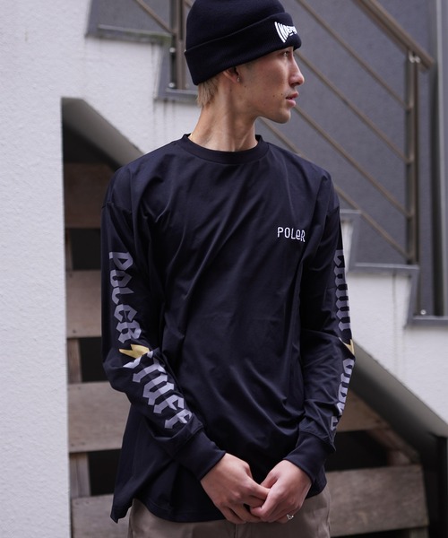 POLER/ポーラー ロンTee ストレッチ 速乾 スリーブプリント 241MCV0112/241MCV0113（Tシャツ/カットソー）｜POLeR（ポーラー）