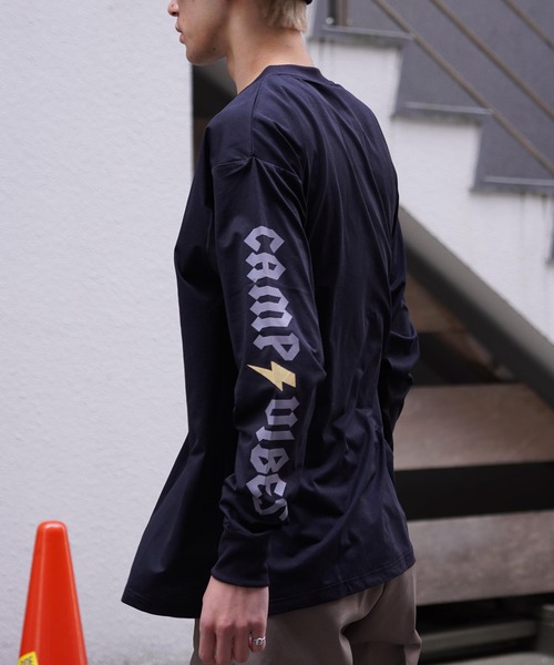 POLER/ポーラー ロンTee ストレッチ 速乾 スリーブプリント 241MCV0112/241MCV0113（Tシャツ/カットソー）｜POLeR（ポーラー）