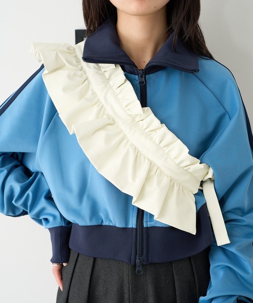 siiilon 2021AW フリル付け襟 ブルー 水色 セール】WEGO/シングルマルチWAY付けフリル（付け襟）｜WEGO