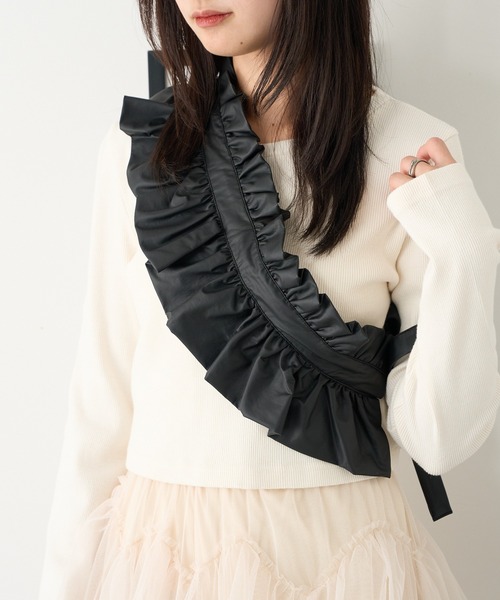 WEGO（ウィゴー）の「WEGO/シングルマルチWAY付けフリル（付け襟・レディース・ブラック/オフホワイト/シルバー・FREE）」の5枚目の写真