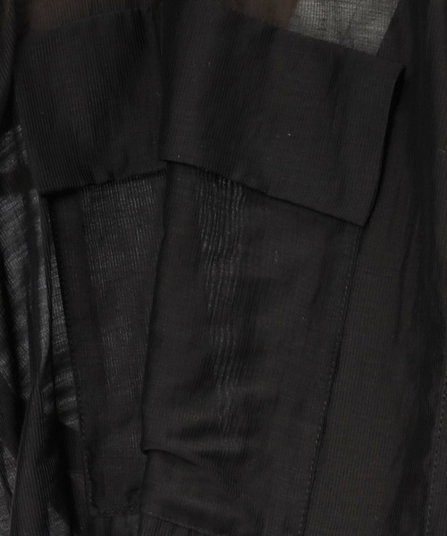 OPAQUE.CLIP（オペークドットクリップ）の「◆セットアップ対応 シアーダブルポケットシャツブラウス【洗濯機洗い可】（シャツ/ブラウス・レディース・オレンジ/ブラウン系その他/グリーン/ブラック/ブラウン系その他7・40/38/42/36）」の17枚目の写真