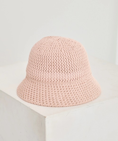 earth music&ecology(アースミュージックアンドエコロジー)の「クロシェハット(ハット・レディース・ホワイト/ピンク/ブラック・FREE)」の3枚目の写真