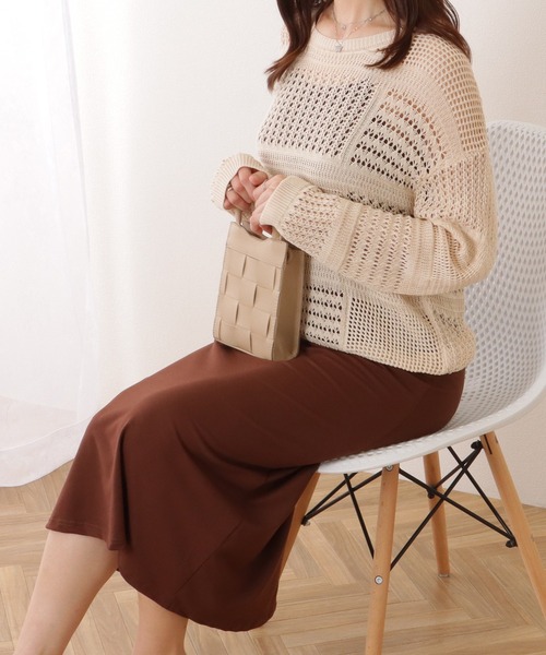 Lace Ladies(レースレディース)の「ソリッドカラー タイトライン キャミソール マキシ ワンピース(ワンピース・レディース・ブラック/グレー/ライトブラウン/ダークブラウン・FREE)」の14枚目の写真