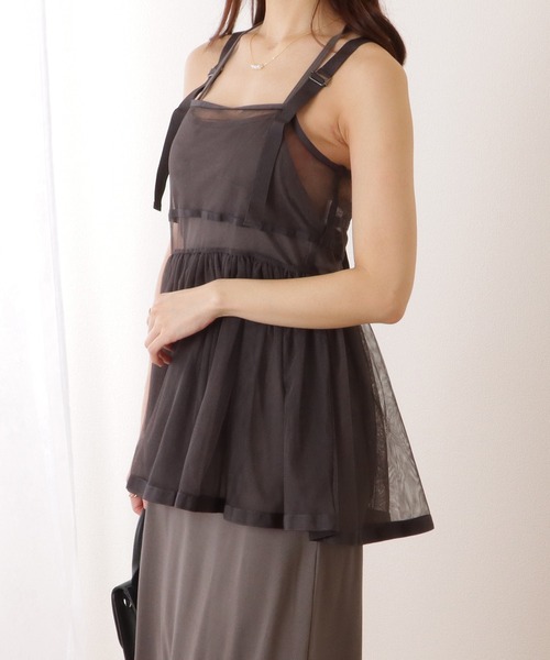 Lace Ladies(レースレディース)の「ソリッドカラー タイトライン キャミソール マキシ ワンピース(ワンピース・レディース・ブラック/グレー/ライトブラウン/ダークブラウン・FREE)」の22枚目の写真