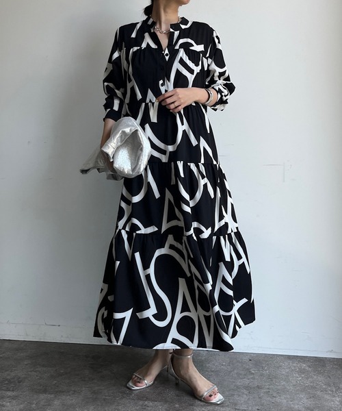 DouDou（ドゥドゥ）の「【WEB限定】プリントティアードワンピース