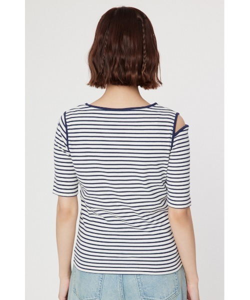 RODEO CROWNS WIDE BOWL（ロデオクラウンズワイドボウル）の「ショルダースリットトップス（Tシャツ/カットソー・レディース・ブルー系その他3/ブラック/オフホワイト・FREE）」の20枚目の写真