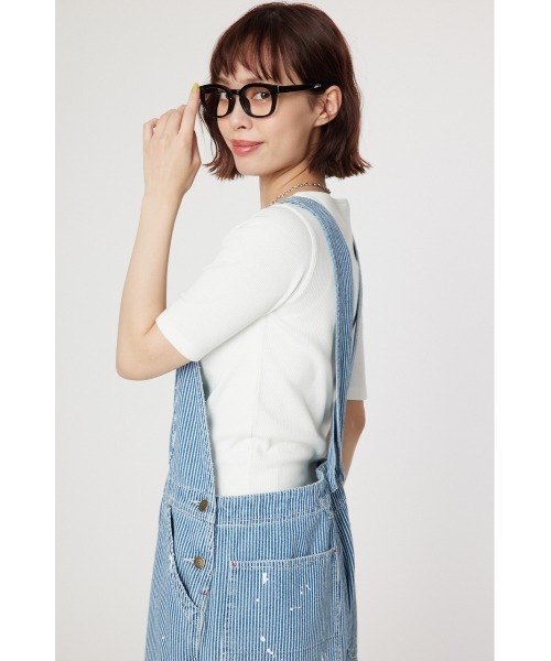 RODEO CROWNS WIDE BOWL（ロデオクラウンズワイドボウル）の「ショルダースリットトップス（Tシャツ/カットソー・レディース・ブルー系その他3/ブラック/オフホワイト・FREE）」の9枚目の写真