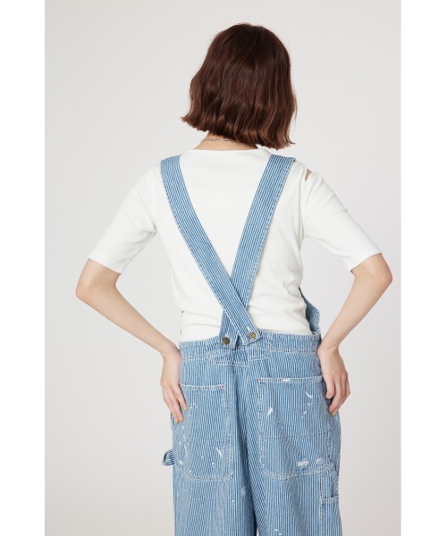 RODEO CROWNS WIDE BOWL（ロデオクラウンズワイドボウル）の「ショルダースリットトップス（Tシャツ/カットソー・レディース・ブルー系その他3/ブラック/オフホワイト・FREE）」の11枚目の写真